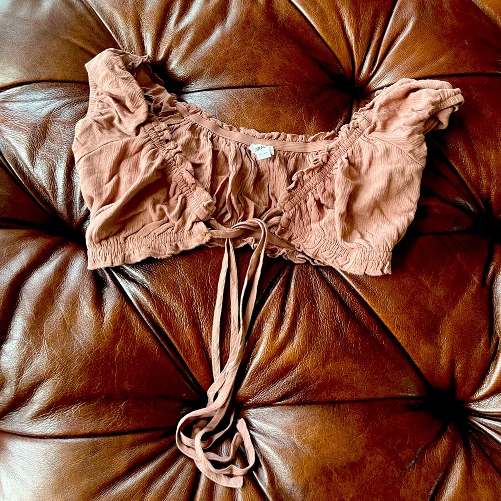 Garage Brown Crop Top